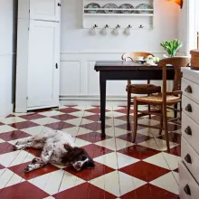 Mal felter på gulvet